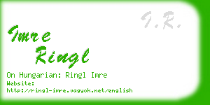 imre ringl business card